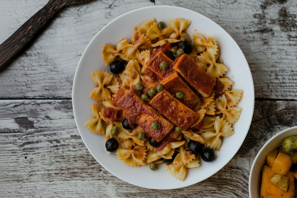 PUTTANESCA TOFU PASTA